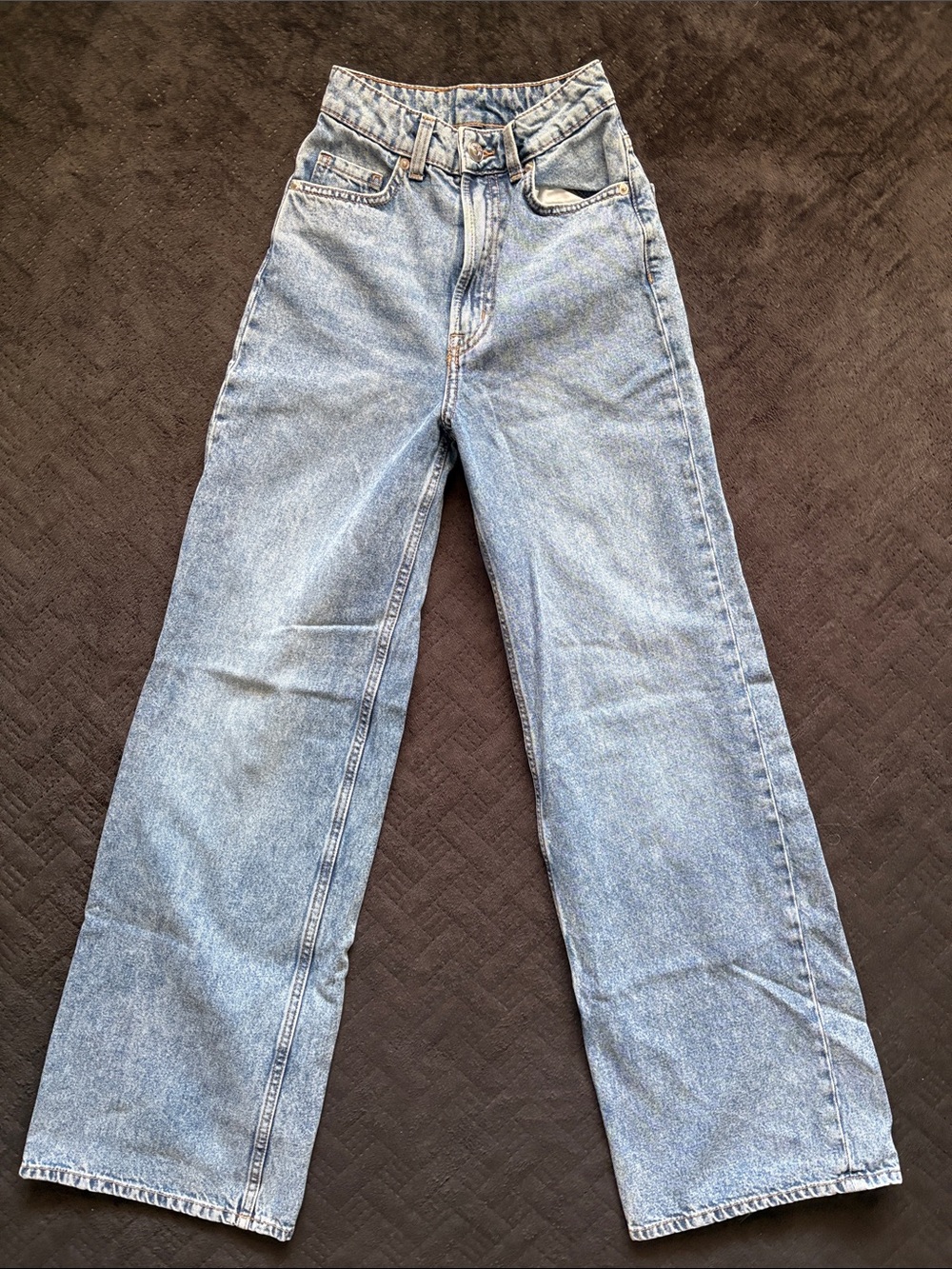H&M DIVIDED High-Waist Wide Leg Women’s Jeans - Light Blue